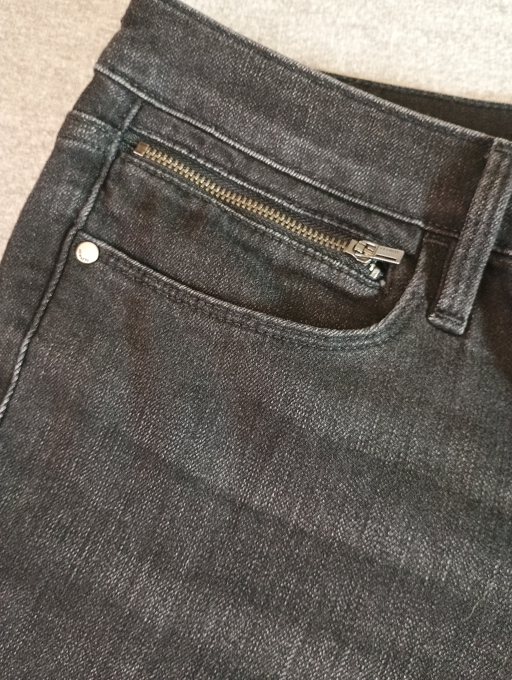 Athleta Women’s Size 12   Black Stretch Moto Skinny Jeans - Classic Slim Fit - Picture 9 of 10